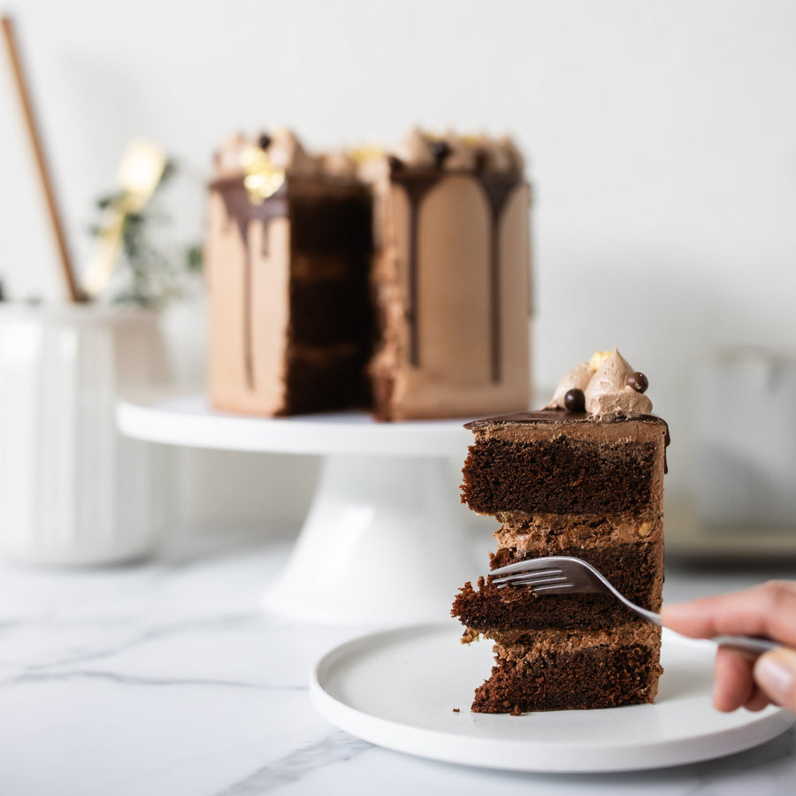 Hazelnut Praline Crunch Layer Cake