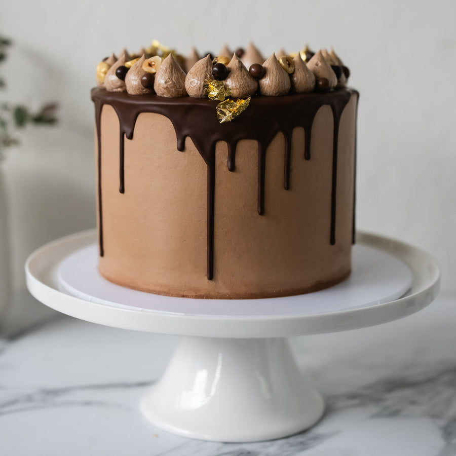 Hazelnut Praline Crunch Layer Cake