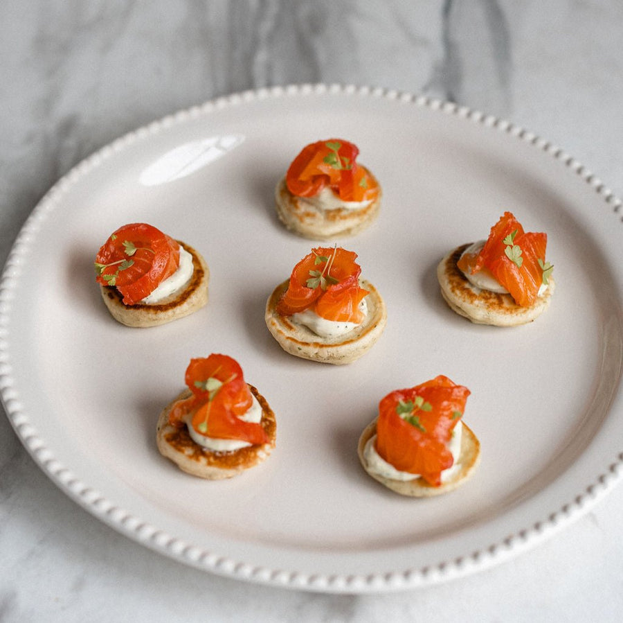 Salmon Gravlax Blinis