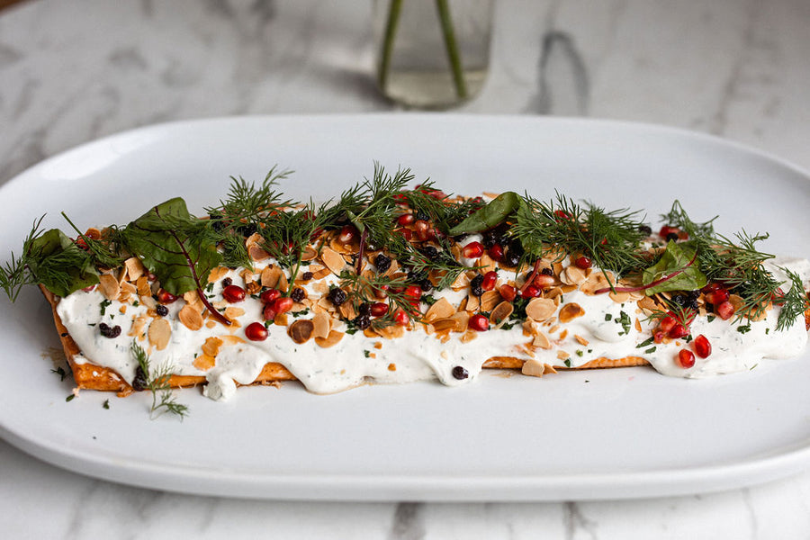 Roasted Salmon fillet with Pomegranate And Almonds