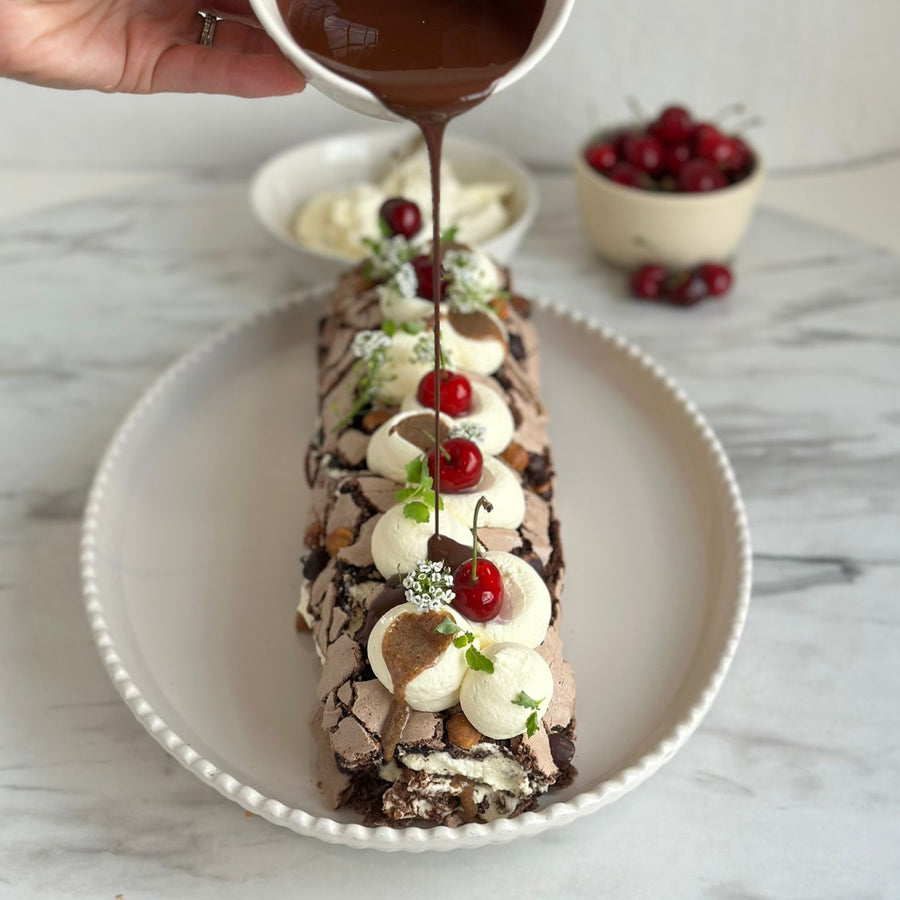 Chocolate And Hazelnut Pavlova Roulade